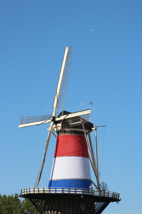 Molen De Valk Windmill In Leiden Netherlands Editorial Photography Image Of View Flag 149323037 