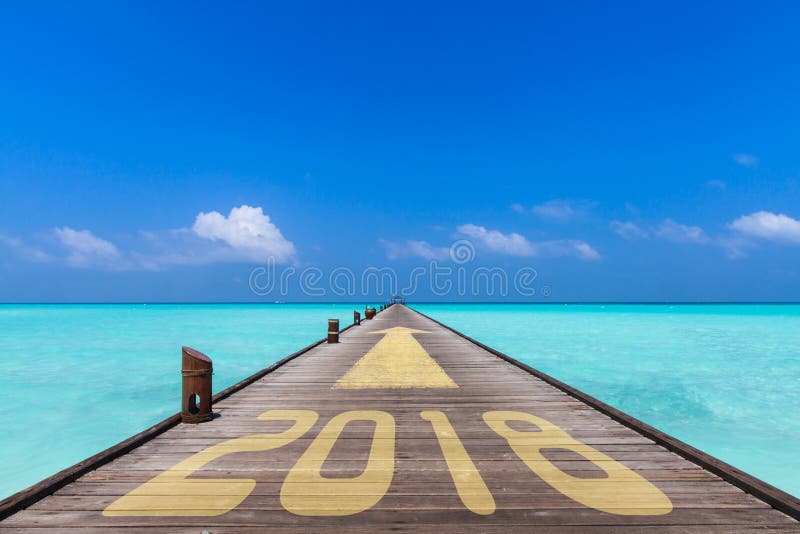  Molhe a 2018 fotografia de stock