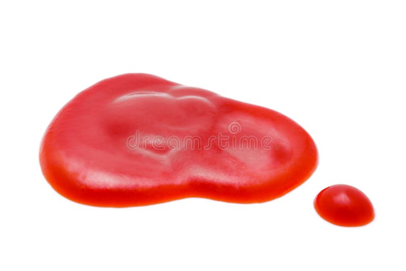 Molho ou ketchup de tomate isolado no branco
