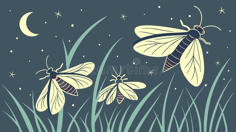 Molii în jurul proiectării vectorului insectelor de noapte ușoară Generativ AI royalty free illustration