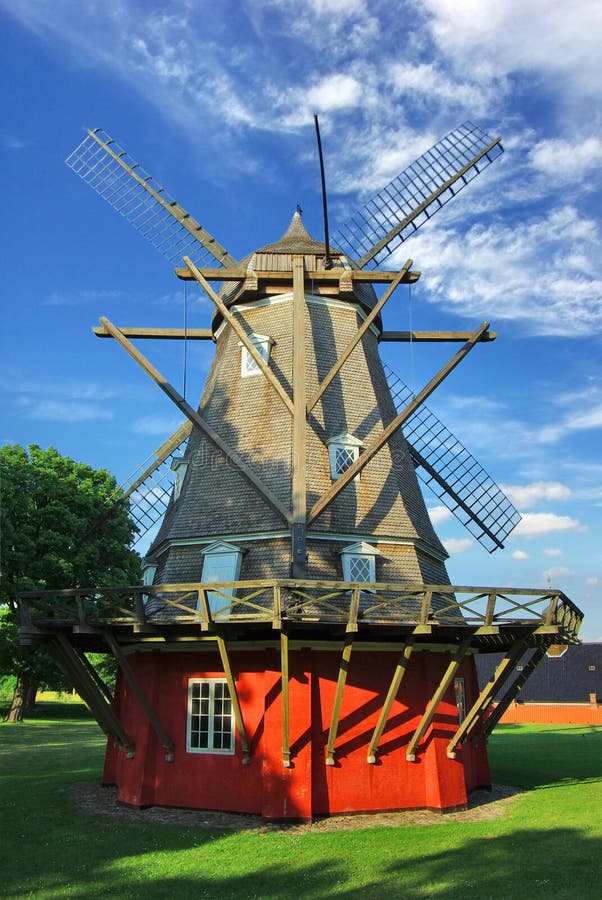 Molino De Viento En Kastellet, Copenhague, Dinamarca Imagen de archivo