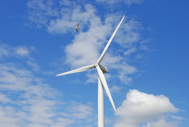 Molino de viento moderno foto de archivo. Imagen de industrial - 16956418