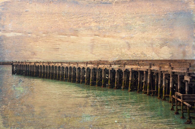 Molo storico del Sumpter, Oamaru Immagine strutturata di lerciume fotografia stock Molo storico del Sumpter, Oamaru Immagine strutturata di lerciume fotografia stock