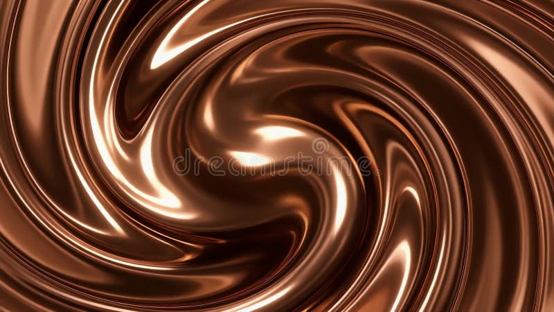 Molten bronze liquid swirling dynamically, creating a rich, reflective vortex of caramel and chocolate tones, perfect for elegant vector illustration
