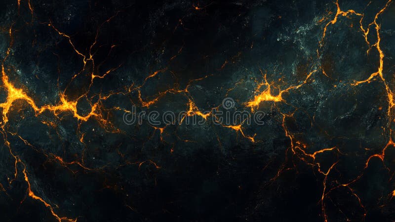 Molten Lava Cracks Dunkle Oberfläche Hintergrund lizenzfreie abbildung