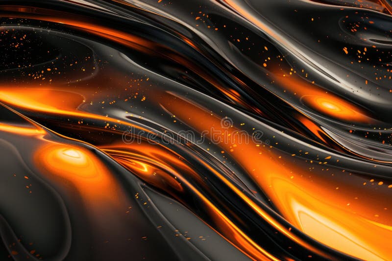 Molten metal with floating embers AIG51A stock images