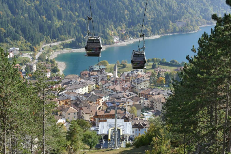 Molveno cableway panorama