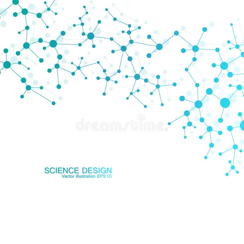 Molécula da estrutura do ADN e dos neurônios Átomo estrutural compostos químicos Medicina, ciência, conceito da tecnologia ilustração stock Molécula da estrutura do ADN e dos neurônios Átomo estrutural compostos químicos Medicina, ciência, conceito da tecnologia ilustração stock