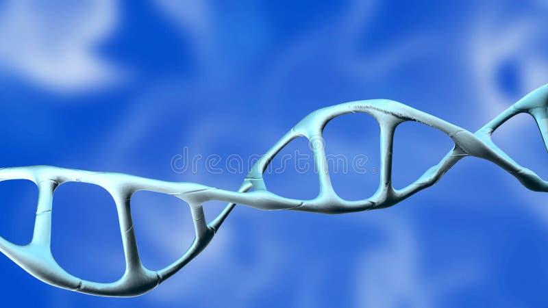 Molécula dna en representación 3d en negro stock de ilustración