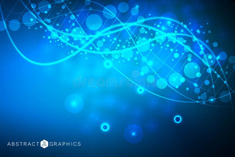 Molécula e comunicação da estrutura ADN, átomo, neurônios Conceito científico para seu projeto Linhas conectadas com pontos ilustração do vetor Molécula e comunicação da estrutura ADN, átomo, neurônios Conceito científico para seu projeto Linhas conectadas com pontos ilustração do vetor