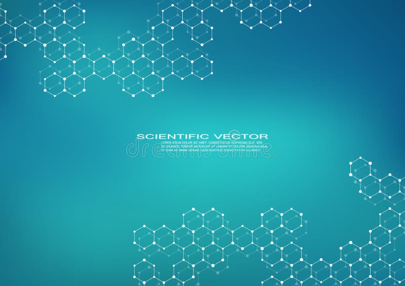 Molécula sextavada Estrutura molecular compostos genéticos e químicos Química, medicina, ciência e tecnologia ilustração do vetor Molécula sextavada Estrutura molecular compostos genéticos e químicos Química, medicina, ciência e tecnologia ilustração do vetor