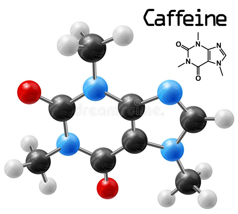 Molécule de caféine illustration libre de droits Molécule de caféine illustration libre de droits