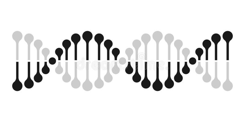 Molécule de gène d'ADN de la génétique de chromosome d'icône de vecteur d'ADN