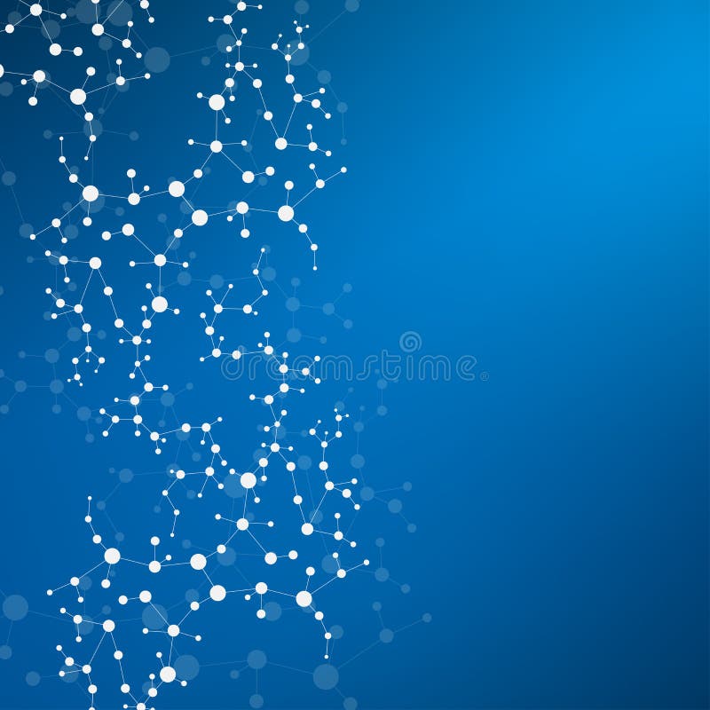 Molécule et communication de structure ADN, atome, neurones Concept scientifique pour votre conception Lignes reliées avec des po illustration stock Molécule et communication de structure ADN, atome, neurones Concept scientifique pour votre conception Lignes reliées avec des po illustration stock
