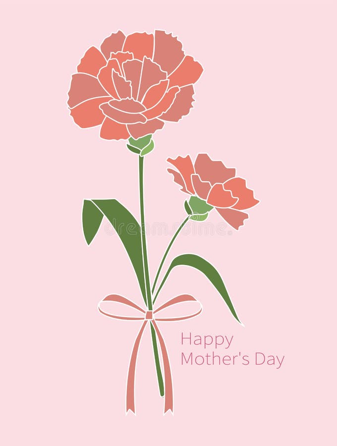 Beautiful Carnations Greeting Cardstranslationmom Love You Stock Photo 6767068963