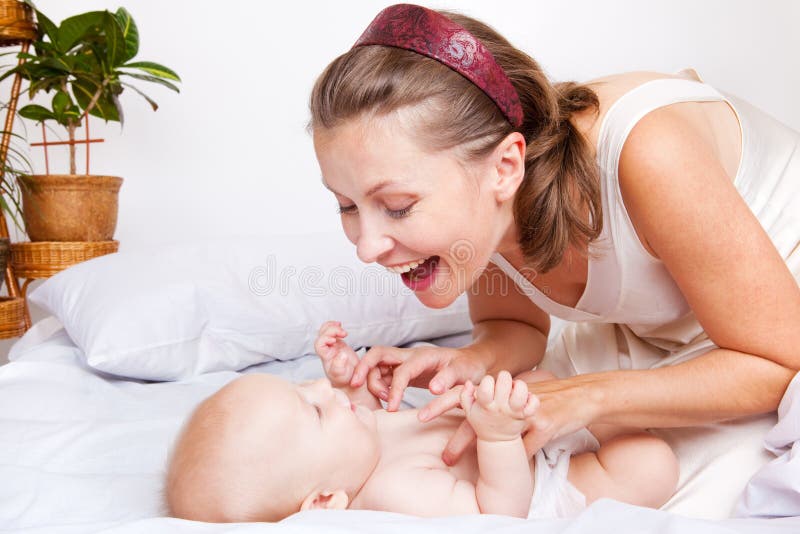 Download Mom and baby stock photo. Image of inside, delight, cute - 11966100