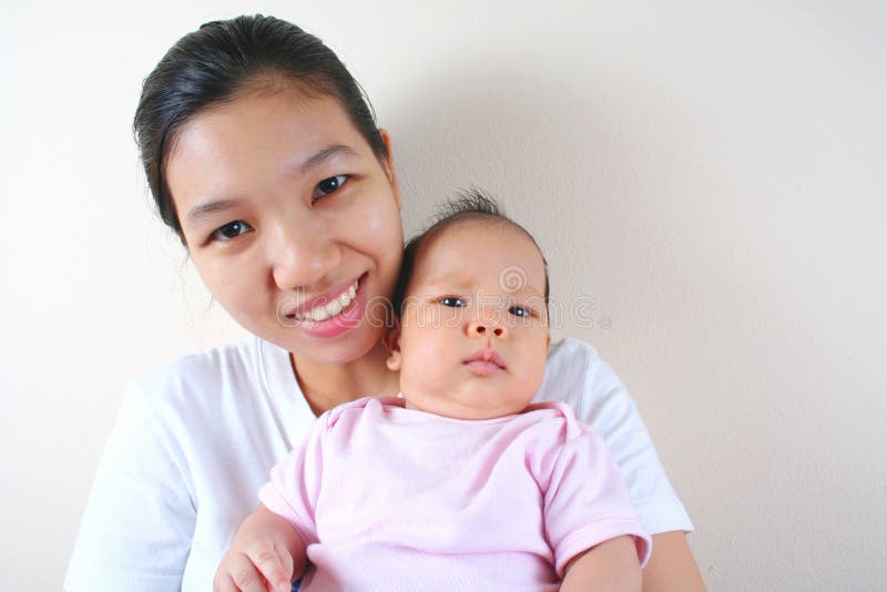 Asian mother and baby