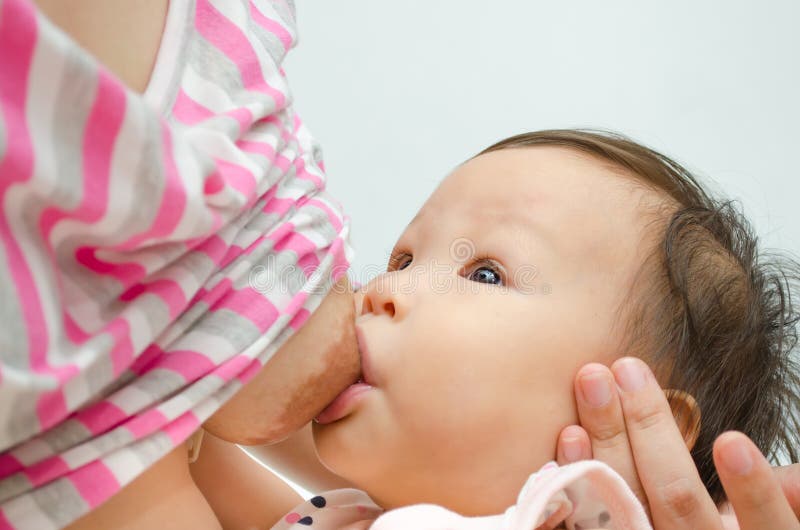 Mom breast feeding her baby