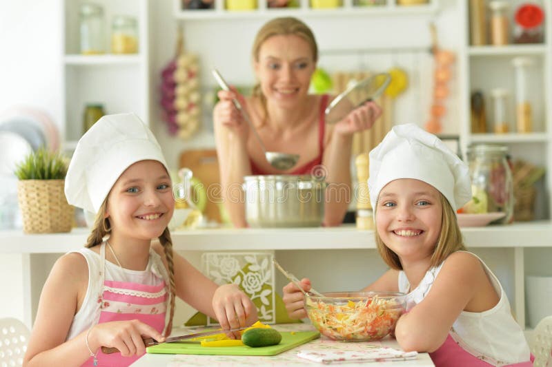 Mom And Daughter Cook Stock Image Image Of Girl Daughter 115073585 