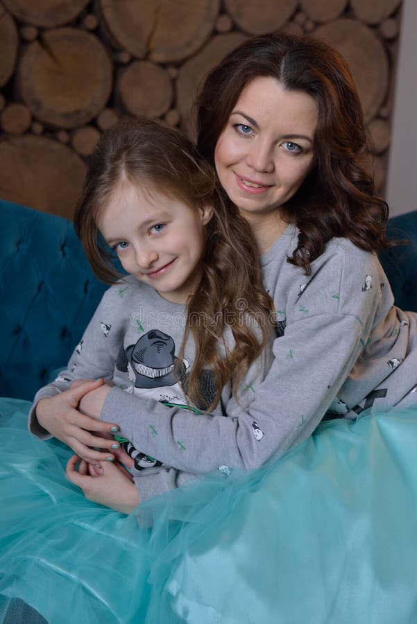 Mom and daughter at home stock image. Image of house 92101423