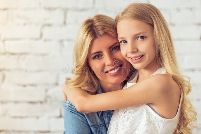 Young Mother and Teenager Daughter Stock Image - Image of daughter ...