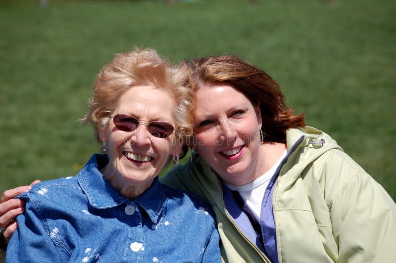 Mom and Gram at the Park.