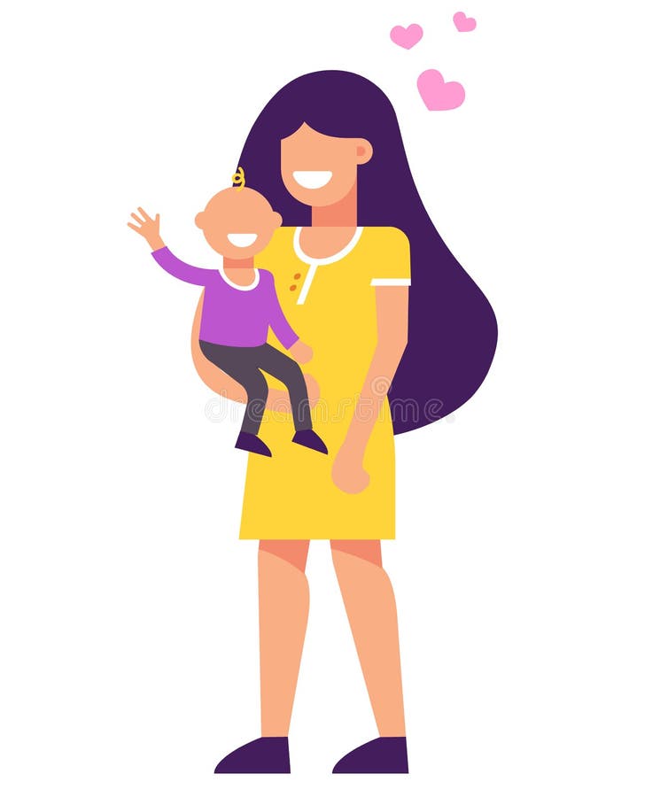 Mom has a baby royalty free illustration Mom has a baby royalty free illustration