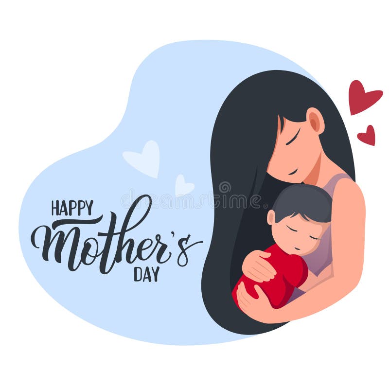 Love Cartoon Mom And Baby