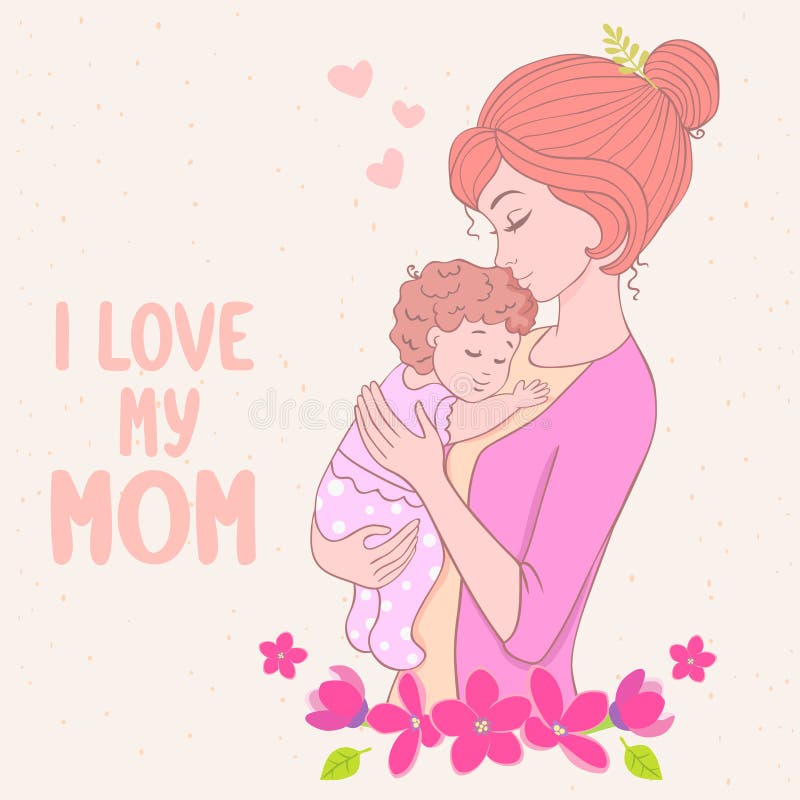 Mom love stock vector. Illustration of flower, child - 43999187 Mom love stock vector. Illustration of flower, child - 43999187