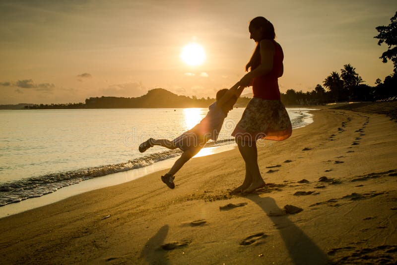 Mom And Son On Beach Royalty Free Stock Photo Image Hot Sex Picture