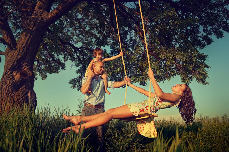 Mom on the swing