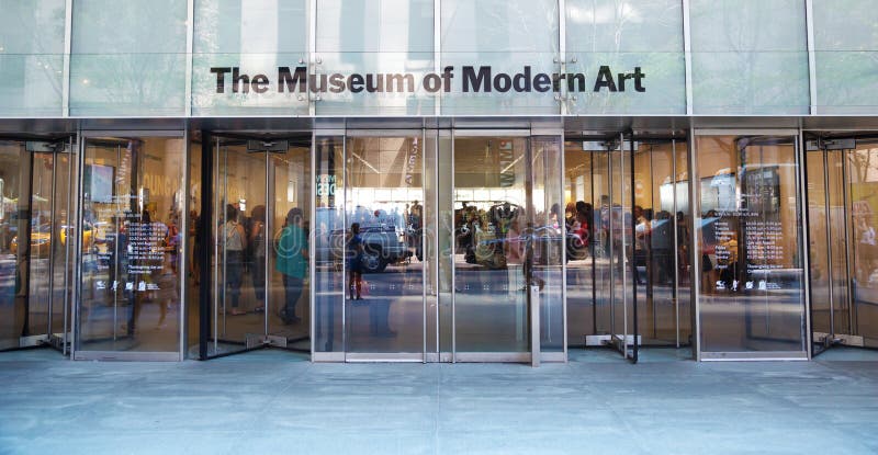 Moma ingång i New York arkivfoto Moma ingång i New York arkivfoto
