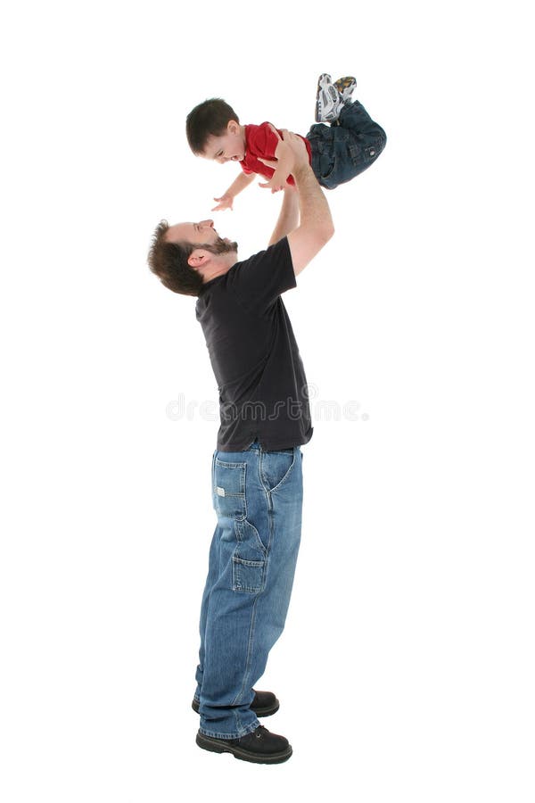 Moment adorable de famille entre le père et le fils photographie stock Moment adorable de famille entre le père et le fils photographie stock