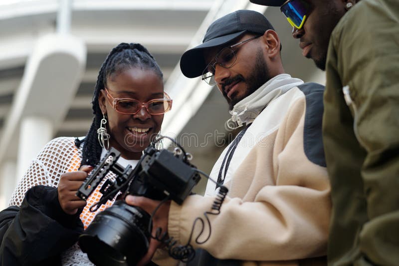 Moment de documentare cu echipament de cameră profesional royalty free stock image
