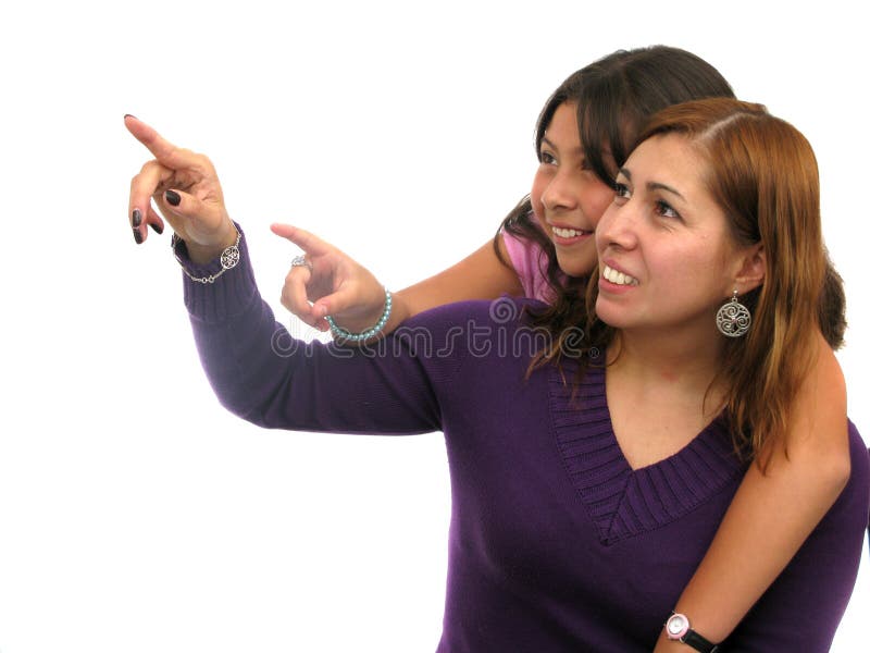 Momia y Daugther sobre blanco imágenes de archivo libres de regalías Momia y Daugther sobre blanco imágenes de archivo libres de regalías