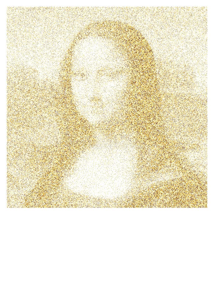 Mona Lisa confetti z?oty poj?cie ilustracji Mona Lisa confetti z?oty poj?cie ilustracji