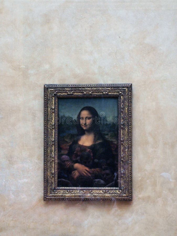 Mona Lisa Painting, Louvre-Museum, Paris, Frankreich stockbild Mona Lisa Painting, Louvre-Museum, Paris, Frankreich stockbild