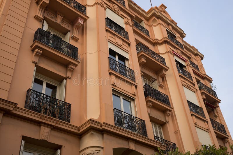 Monaco apartment buildings editorial photo. Image of district 24331606