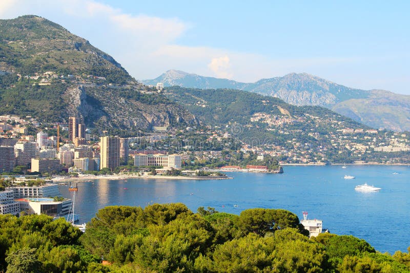 Monaco- - Carlo-Ansicht stockbild Monaco- - Carlo-Ansicht stockbild