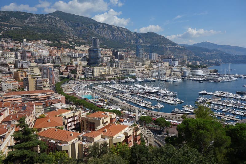 Monaco-city in the Distance Stock Image - Image of terrain, cape: 223704789