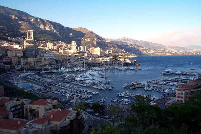 Monaco docks from above stock photo Monaco docks from above stock photo