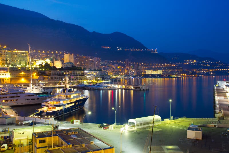 Monaco at night