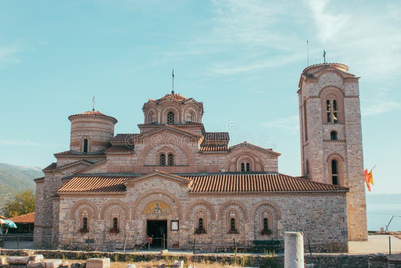 Monaster St Panteleimon, Ohrid -, Macedonia obraz stock Monaster St Panteleimon, Ohrid -, Macedonia obraz stock