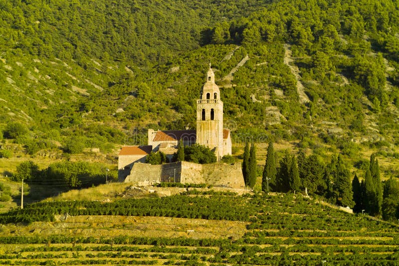 Monaster w Komiza, Vis wyspa zdjęcia stock Monaster w Komiza, Vis wyspa zdjęcia stock