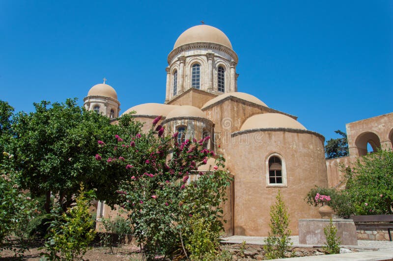 The Monastery of Agia Triada in Crete, Greece Stock Image Image of