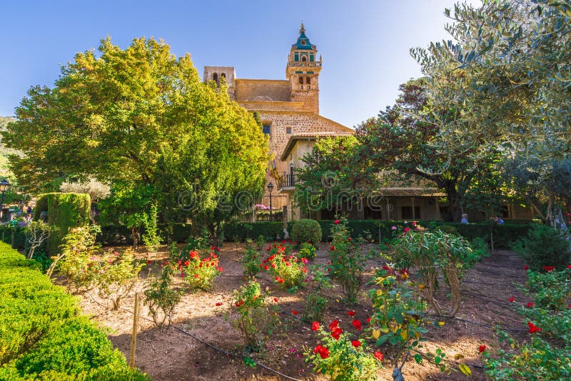 Monastery garden of Valldemossa village, Palma Mallorca, Spain