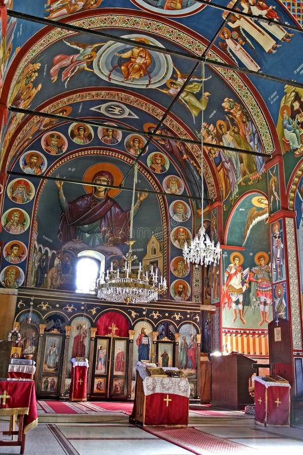 Interior view of Serbian orthodox Monastery. Interior view of Serbian orthodox Monastery