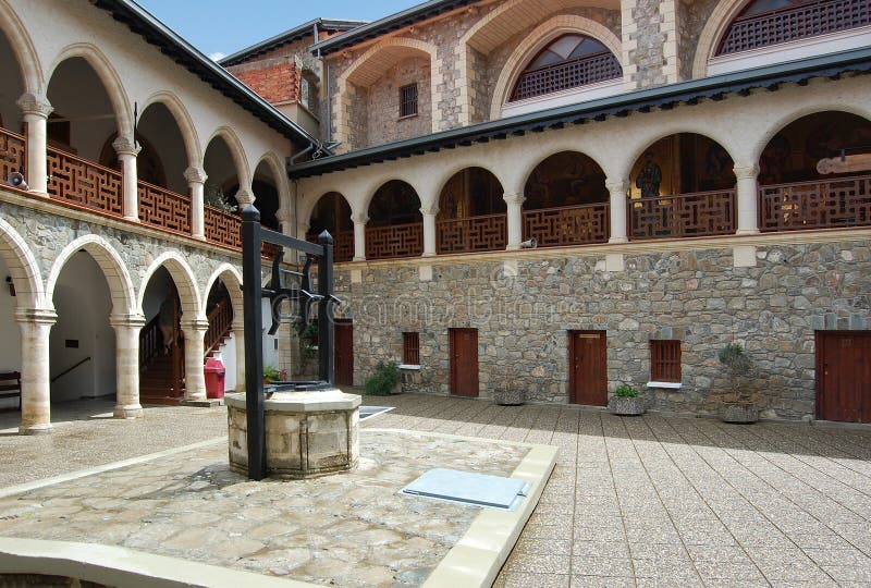 Monastery Kykkos in Cyprus, Troodos mountains. popular tourist destination in this country.