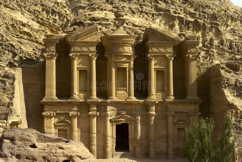 Monastery in Petra, Jordan stock images Monastery in Petra, Jordan stock images