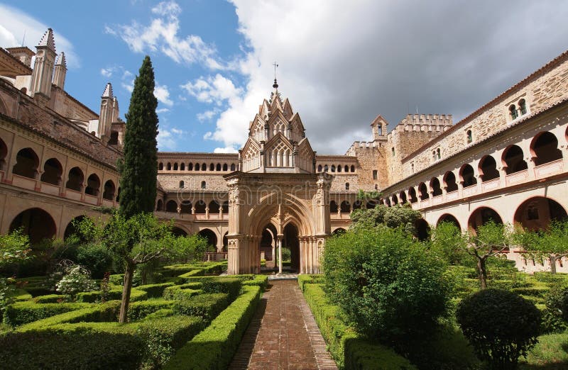Basilica De Santa Maria De Guadalupe The Monastery of Santa Maria De Guadalupe Stock Image - Image of